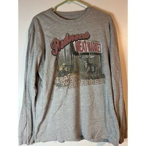 Gray Long Sleeve Graphic Shirt